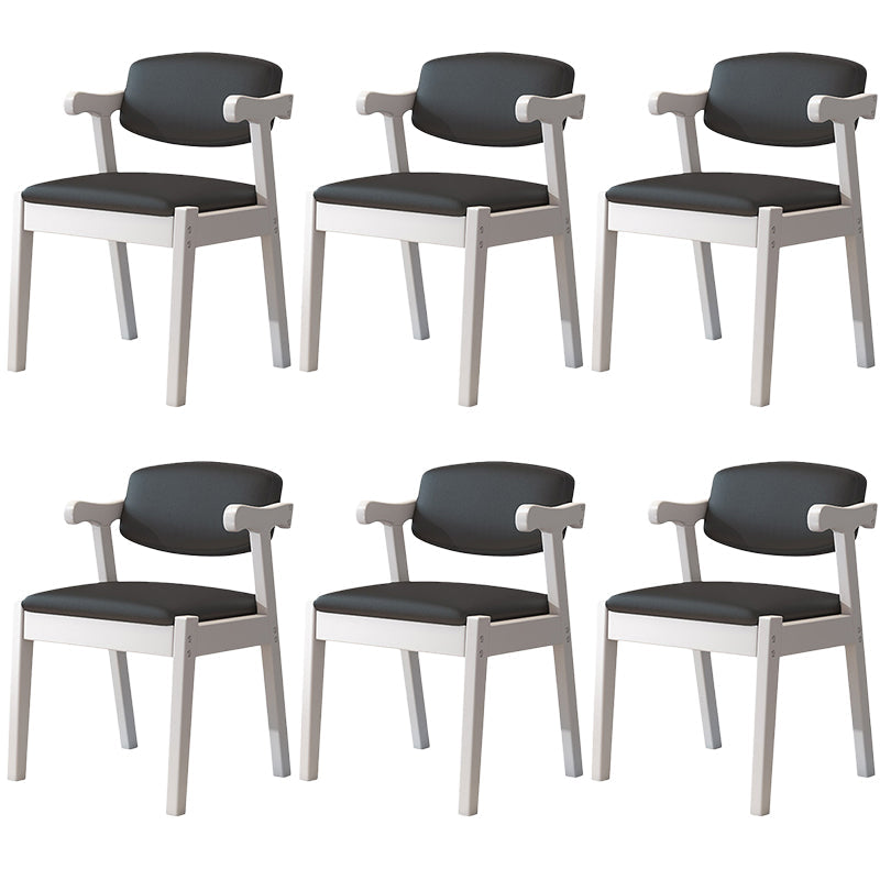 Zeitgenössischer Leder -Esstuhl offener Essnebel Möbel im matten Finish