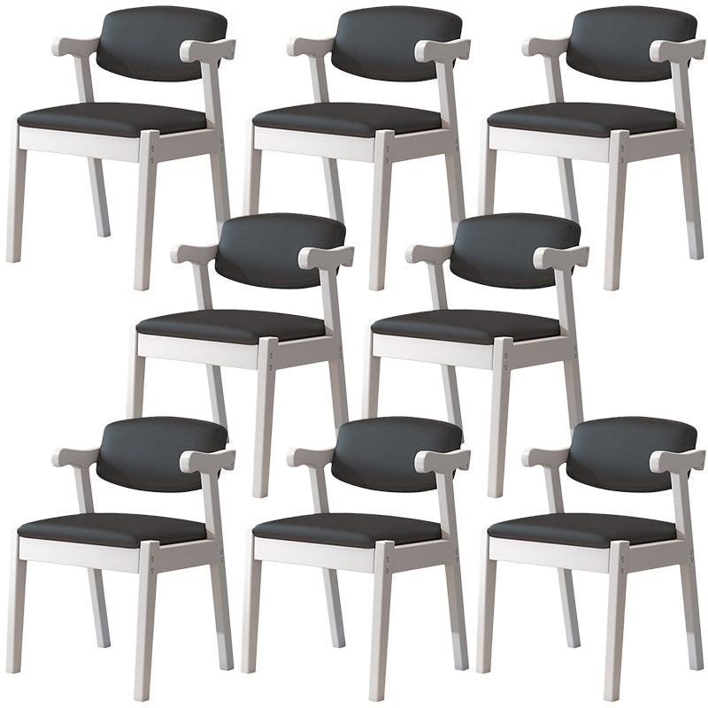 Zeitgenössischer Leder -Esstuhl offener Essnebel Möbel im matten Finish