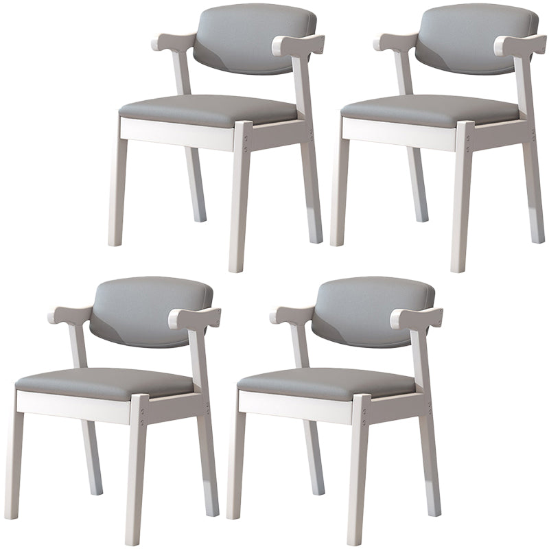 Zeitgenössischer Leder -Esstuhl offener Essnebel Möbel im matten Finish