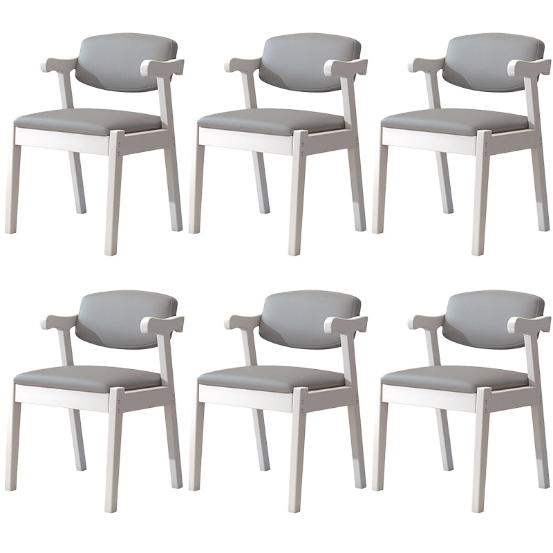 Zeitgenössischer Leder -Esstuhl offener Essnebel Möbel im matten Finish