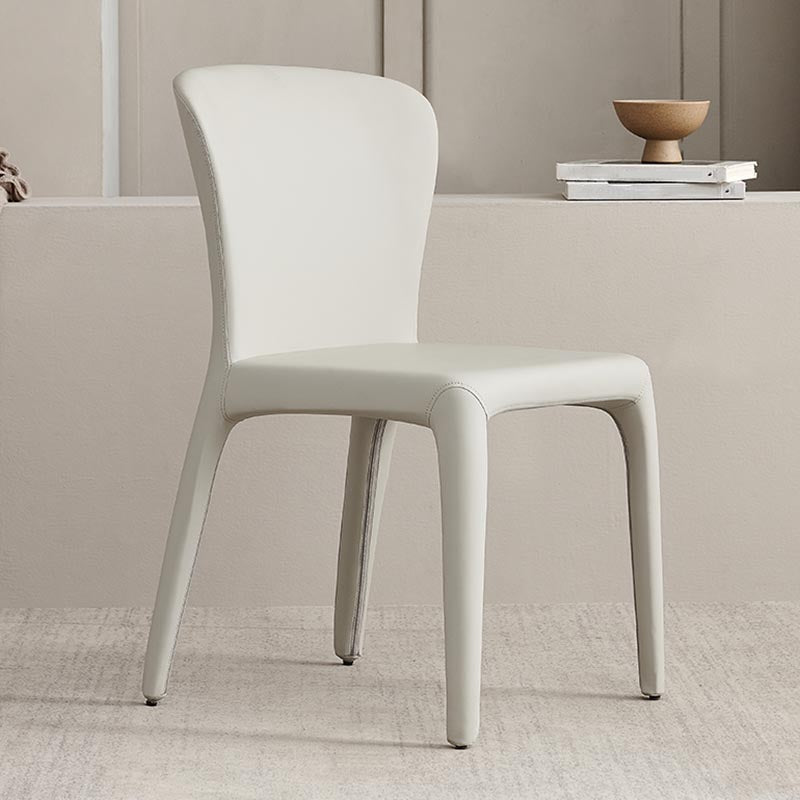Chaise latéral rembourrée chaise latéral en cuir pour salle à manger