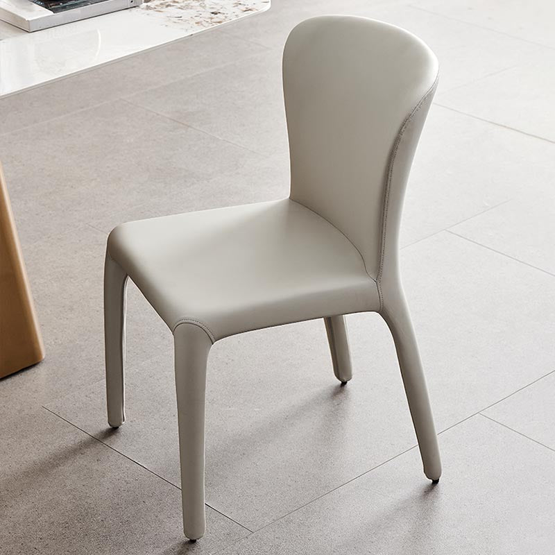 Chaise latéral rembourrée chaise latéral en cuir pour salle à manger