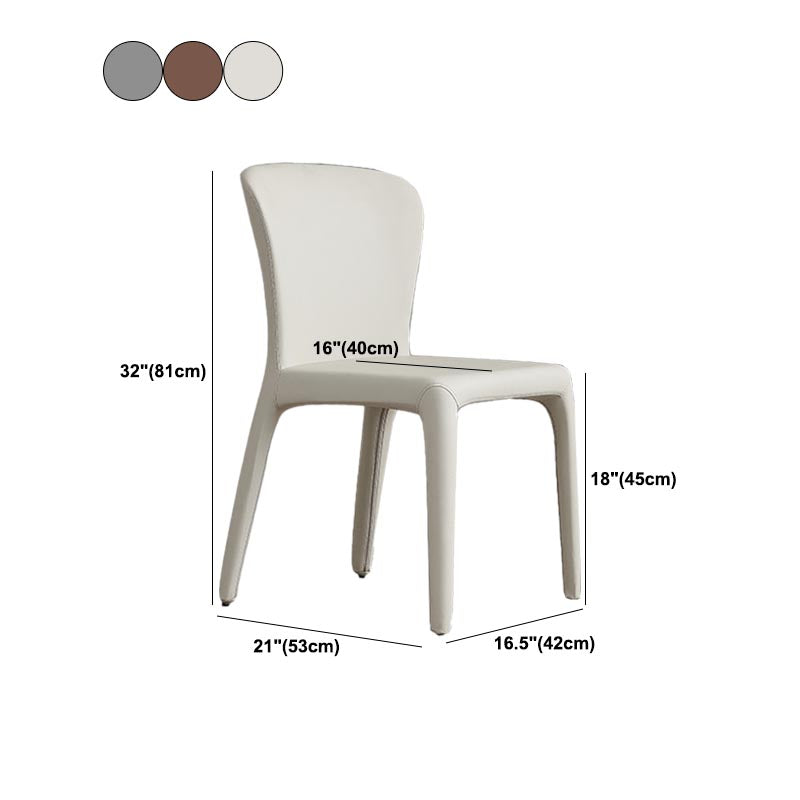 Chaise latéral rembourrée chaise latéral en cuir pour salle à manger