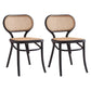 Rattan Dining Side Chair Traditional Ash Solid Wood Side Chair