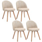 Contemporary Linen Dining Chair Parsons Chair in Matte Finish for Home