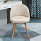 Contemporary Linen Dining Chair Parsons Chair in Matte Finish for Home