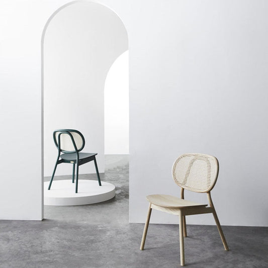 Chaise de salle à manger de rotin contemporain meubles côté salle à manger à l'arrière en finition mate