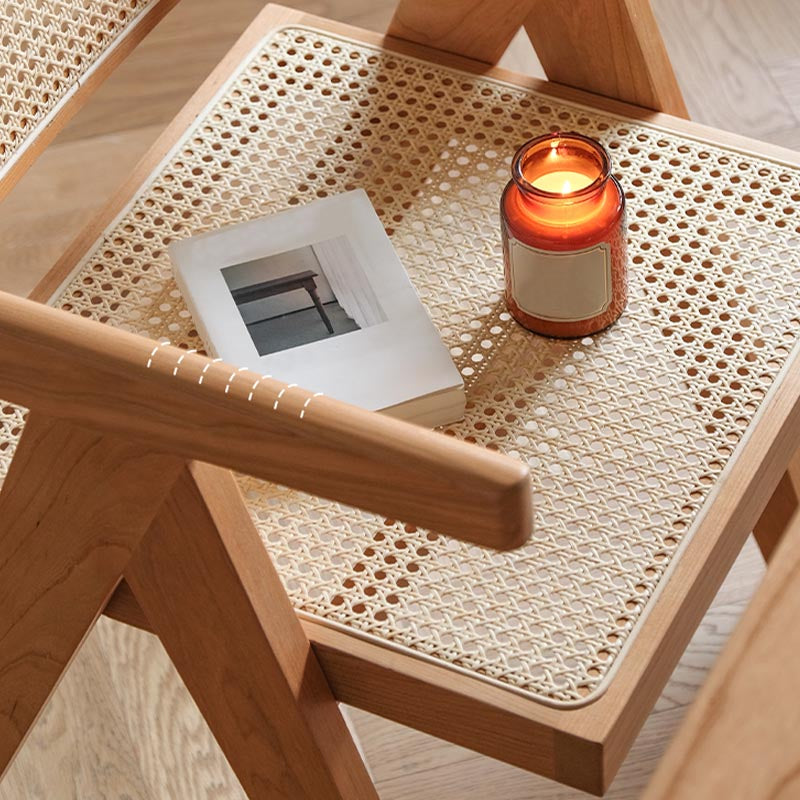 Oak Solid Wood Dining Chair Traditional Rattan Dining Arm Chair Clearhalo 'Dining Chairs' 'Dining Tables & Seating' 'dining_chair' 'furn' 'furn_dining_chair' 'Furniture' 'Kitchen & Dining Furniture' 5321088