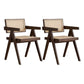 Oak Solid Wood Dining Chair Traditional Rattan Dining Arm Chair Walnut 2 Piece Set Clearhalo 'Dining Chairs' 'Dining Tables & Seating' 'dining_chair' 'furn' 'furn_dining_chair' 'Furniture' 'Kitchen & Dining Furniture' 5321094