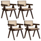 Oak Solid Wood Dining Chair Traditional Rattan Dining Arm Chair Walnut 4 Piece Set Clearhalo 'Dining Chairs' 'Dining Tables & Seating' 'dining_chair' 'furn' 'furn_dining_chair' 'Furniture' 'Kitchen & Dining Furniture' 5321095