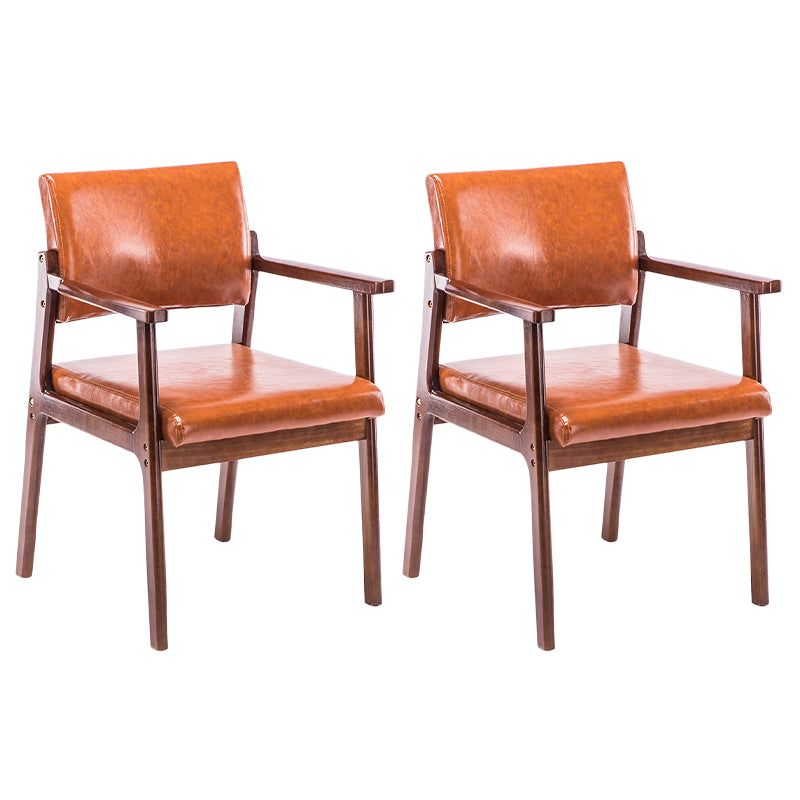 Zeitgenössischer Holzarmstuhl offener Essnebelmöbel im matten Finish offener Rücken