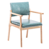 Zeitgenössischer Holzarmstuhl offener Essnebelmöbel im matten Finish offener Rücken