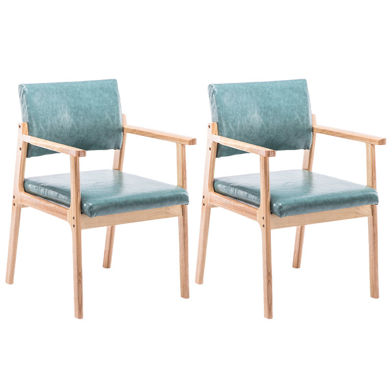 Zeitgenössischer Holzarmstuhl offener Essnebelmöbel im matten Finish offener Rücken