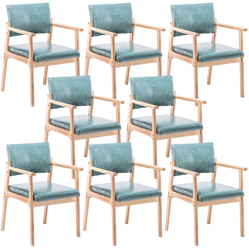 Zeitgenössischer Holzarmstuhl offener Essnebelmöbel im matten Finish offener Rücken