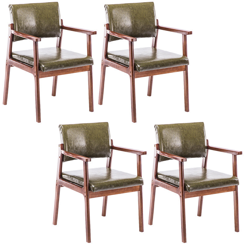 Zeitgenössischer Holzarmstuhl offener Essnebelmöbel im matten Finish offener Rücken