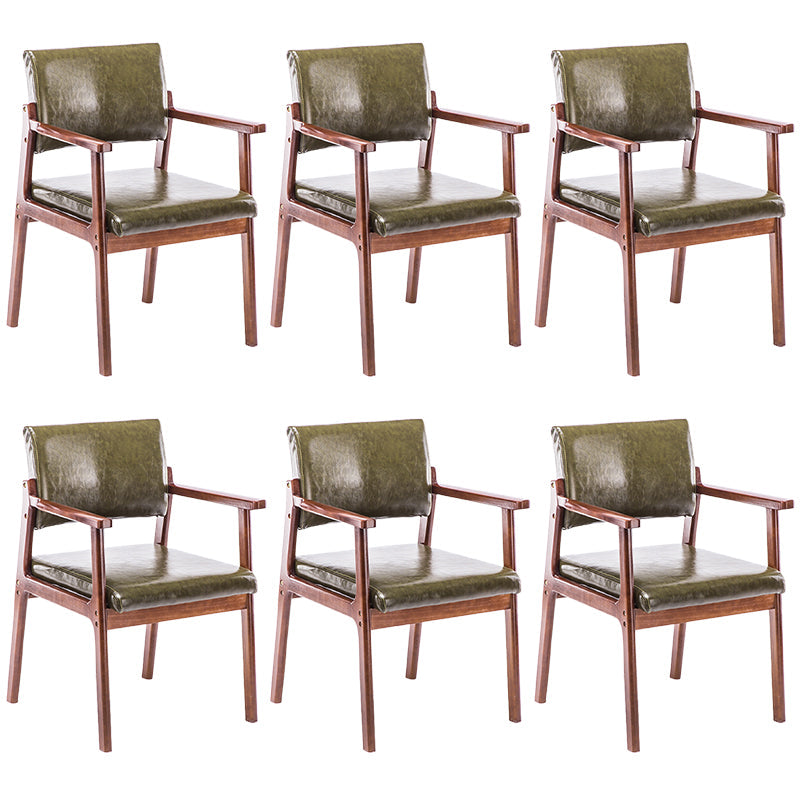 Zeitgenössischer Holzarmstuhl offener Essnebelmöbel im matten Finish offener Rücken