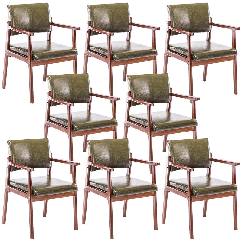 Zeitgenössischer Holzarmstuhl offener Essnebelmöbel im matten Finish offener Rücken