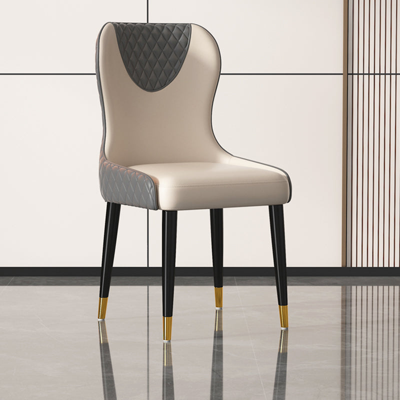 Chaise latéral glam glam glam chaise latéral en cuir rembourré pour la maison