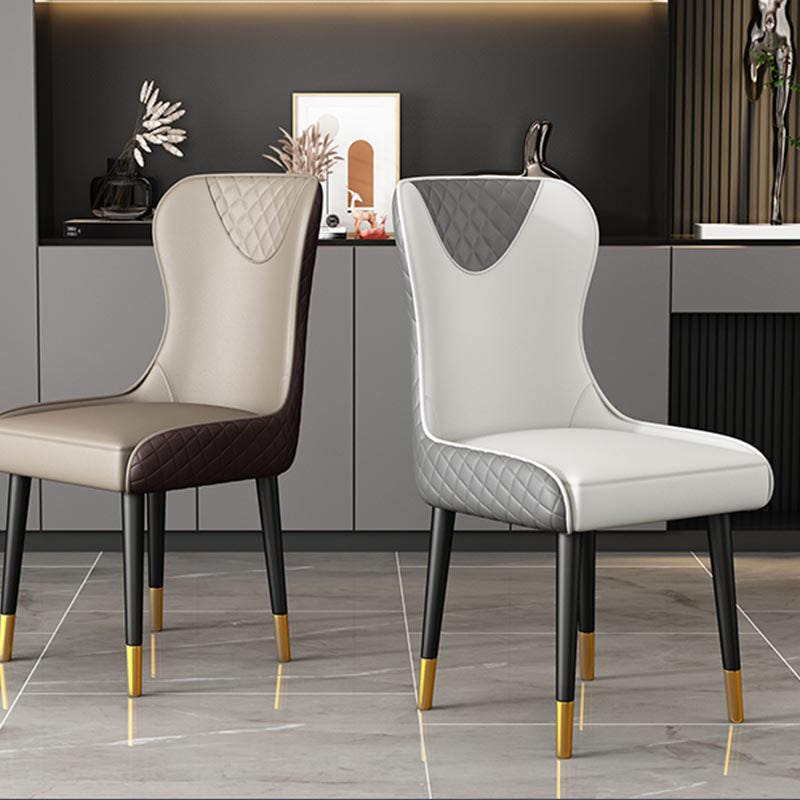 Chaise latéral glam glam glam chaise latéral en cuir rembourré pour la maison