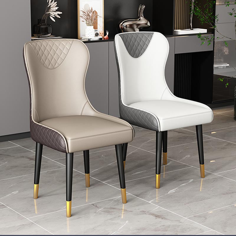 Chaise latéral glam glam glam chaise latéral en cuir rembourré pour la maison