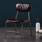 Chaise latéral glamour rembourrée PU en cuir PU en cuir pour salle à manger
