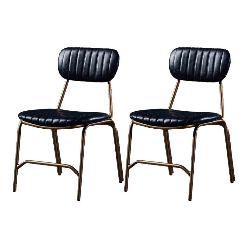 Chaise latéral glamour rembourrée PU en cuir PU en cuir pour salle à manger