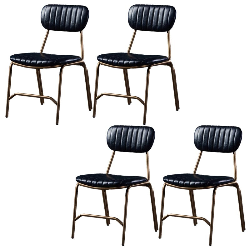 Chaise latéral glamour rembourrée PU en cuir PU en cuir pour salle à manger