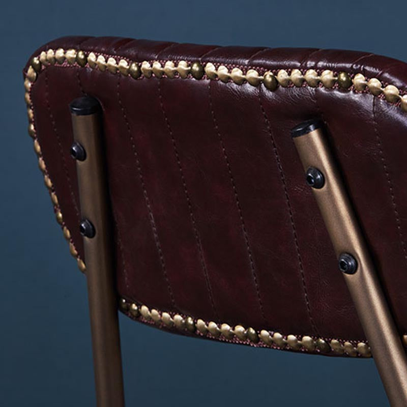 Chaise latéral glamour rembourrée PU en cuir PU en cuir pour salle à manger