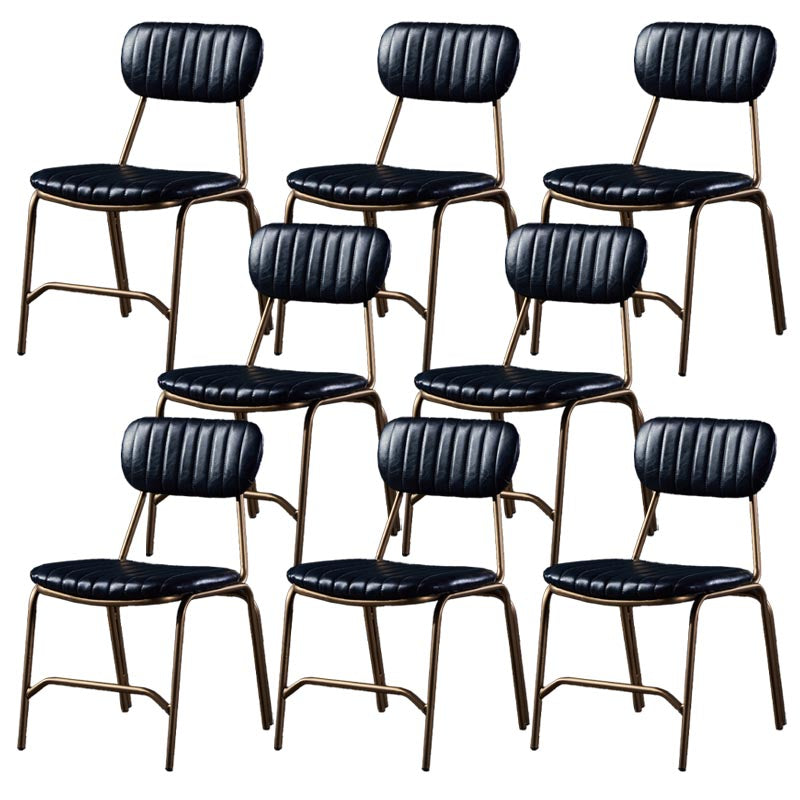 Chaise latéral glamour rembourrée PU en cuir PU en cuir pour salle à manger