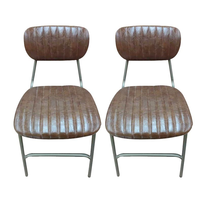 Chaise latéral glamour rembourrée PU en cuir PU en cuir pour salle à manger