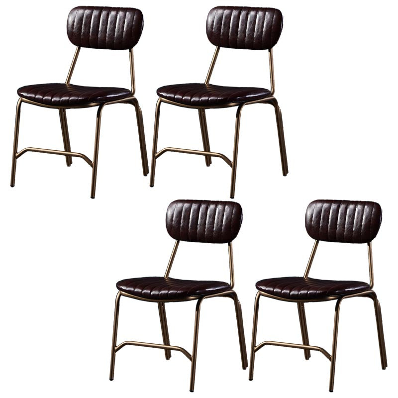 Chaise latéral glamour rembourrée PU en cuir PU en cuir pour salle à manger