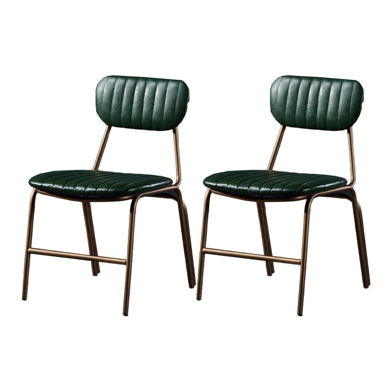 Chaise latéral glamour rembourrée PU en cuir PU en cuir pour salle à manger