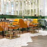 25,59 "H tavolo da preparazione moderno stazionario tavolo da preparazione rettangolare per sala da pranzo