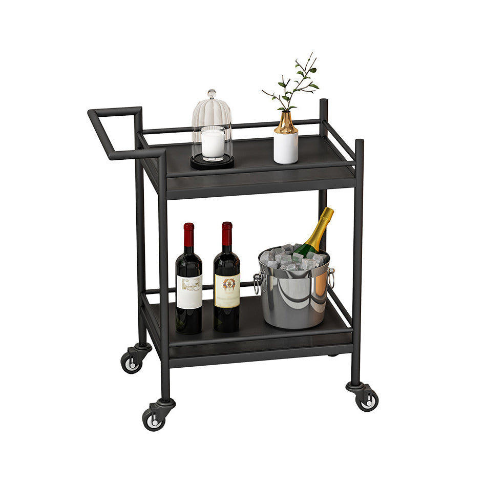 29.52" High Rolling Contemporary Prep Table Stone Prep Table Textured Black Black Clearhalo 'furn' 'furn_kitchen_islands_carts' 'Furniture' 'Kitchen & Dining Furniture' 'Kitchen Islands & Carts' 'kitchen_islands_carts' 5321374