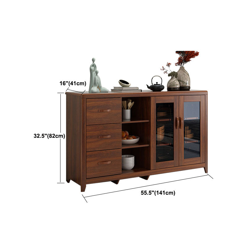Sideboard moderna legno massiccio senza angoscia con cassetti Creedenza mobili