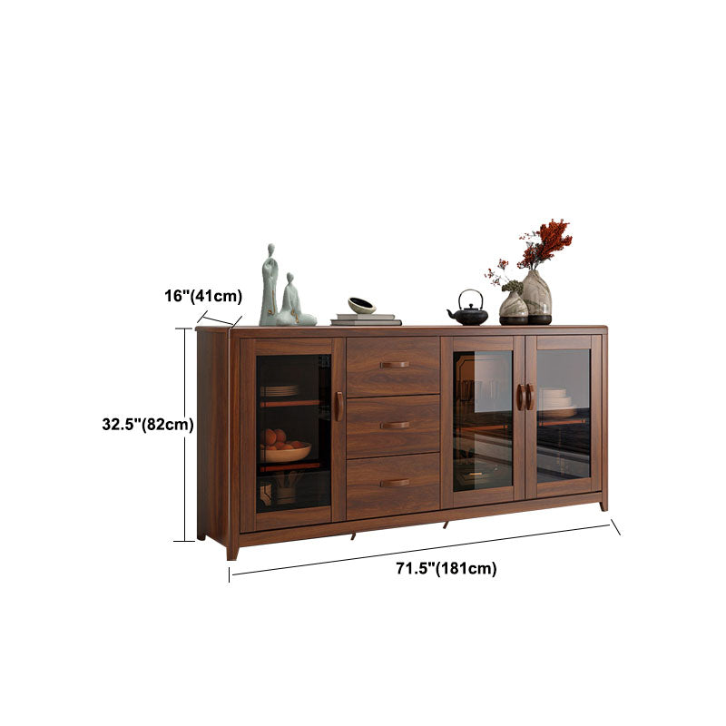 Sideboard moderna legno massiccio senza angoscia con cassetti Creedenza mobili