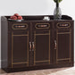 Modern Style Server Imitation Wood Sideboard with Door and Drawer for Dining Room 47"L x 16"W x 35"H Gold-Brown Clearhalo 'buffet_sideboard' 'Buffets & Sideboards' 'furn' 'furn_buffet_sideboard' 'Furniture' 'Kitchen & Dining Furniture' 5321463