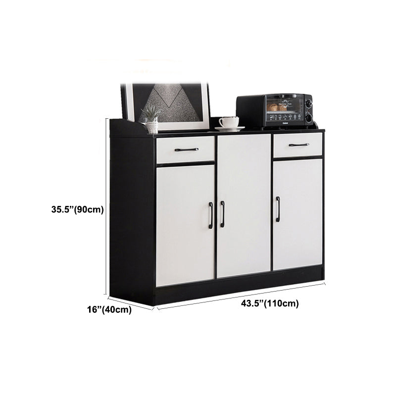 Modern Style Server Imitation Wood Sideboard with Door and Drawer for Dining Room Clearhalo 'buffet_sideboard' 'Buffets & Sideboards' 'furn' 'furn_buffet_sideboard' 'Furniture' 'Kitchen & Dining Furniture' 5321484