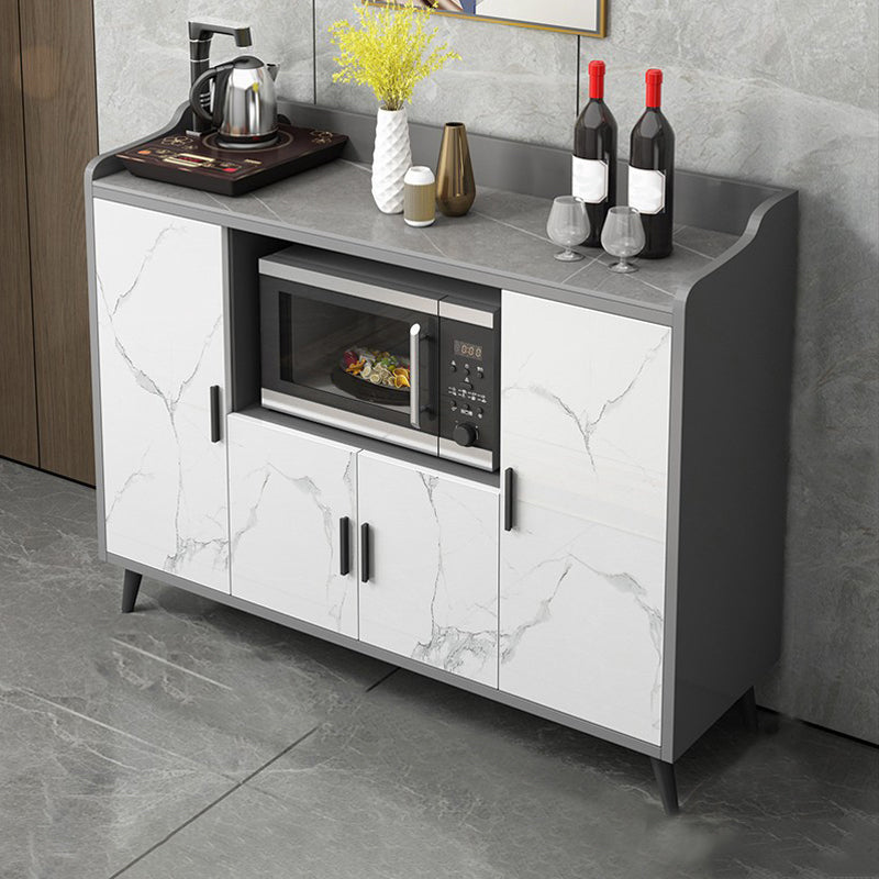 Sieto -board in stile moderno imitazione in legno di stoccaggio aperto credenza con porte