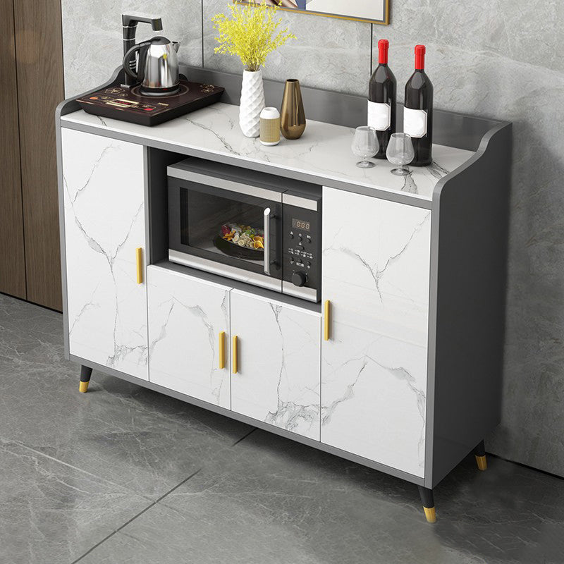 Sieto -board in stile moderno imitazione in legno di stoccaggio aperto credenza con porte