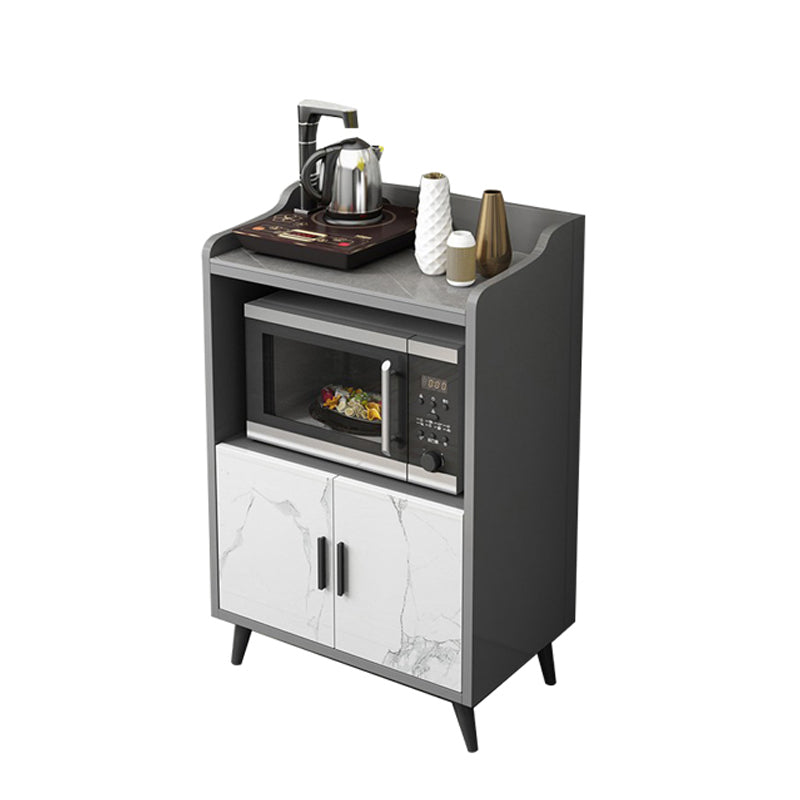 Sieto -board in stile moderno imitazione in legno di stoccaggio aperto credenza con porte