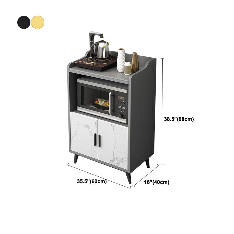 Sieto -board in stile moderno imitazione in legno di stoccaggio aperto credenza con porte