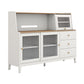 15.75"W Sideboard Contemporary Style White Dining Server with 3 Drawers