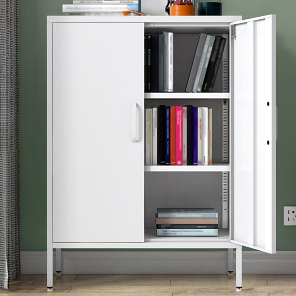 Steel Sideboard Modern Server Cabinet with Storage for Dining Room Kitchen Clearhalo 'buffet_sideboard' 'Buffets & Sideboards' 'furn' 'furn_buffet_sideboard' 'Furniture' 'Kitchen & Dining Furniture' 5321586