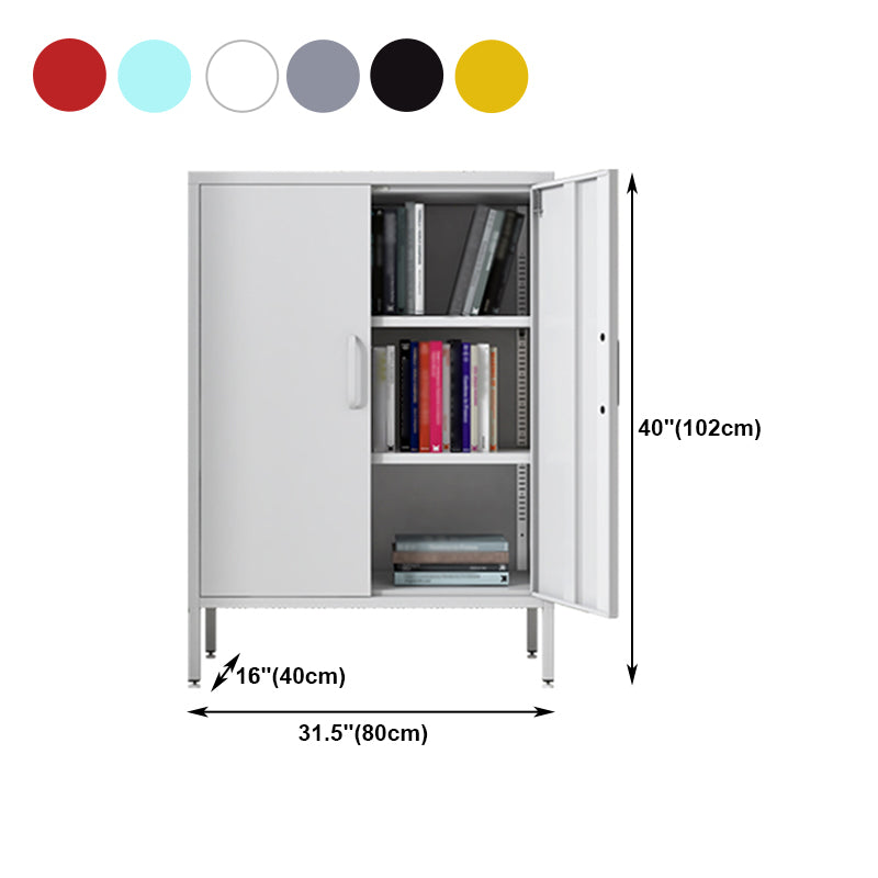 Steel Sideboard Modern Server Cabinet with Storage for Dining Room Kitchen Clearhalo 'buffet_sideboard' 'Buffets & Sideboards' 'furn' 'furn_buffet_sideboard' 'Furniture' 'Kitchen & Dining Furniture' 5321591