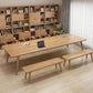 Solid Pinewood Office Writing Table Modern Rectangle Meeting Table