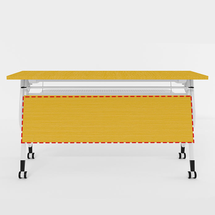 Modern Folding Writing Desk Manufactured Wood Top Desk with Caster Wheels Clearhalo 'furn' 'furn_office_desk' 'Furniture' 'Office Desks' 'Office Furniture' 'office_desk' 5321721