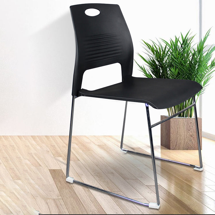 Sedia conferenza in telaio in acciaio argento in plastica posteriore sedia conference