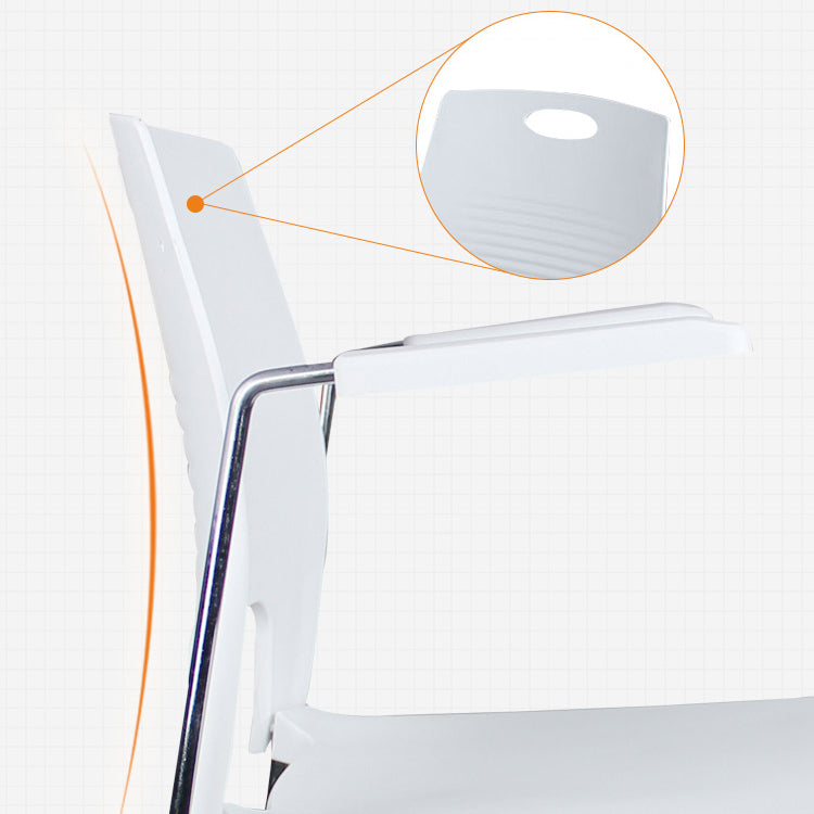 Sedia conferenza in telaio in acciaio argento in plastica posteriore sedia conference