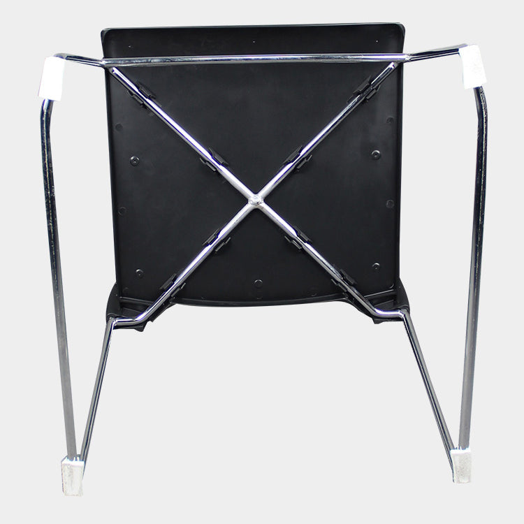 Sedia conferenza in telaio in acciaio argento in plastica posteriore sedia conference